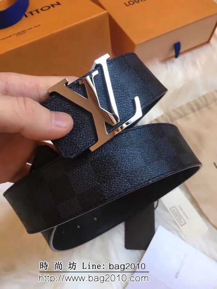 路易威登LV MADE in S ain 原單水貨 M9210藍格 高端男士皮帶 LHG1057